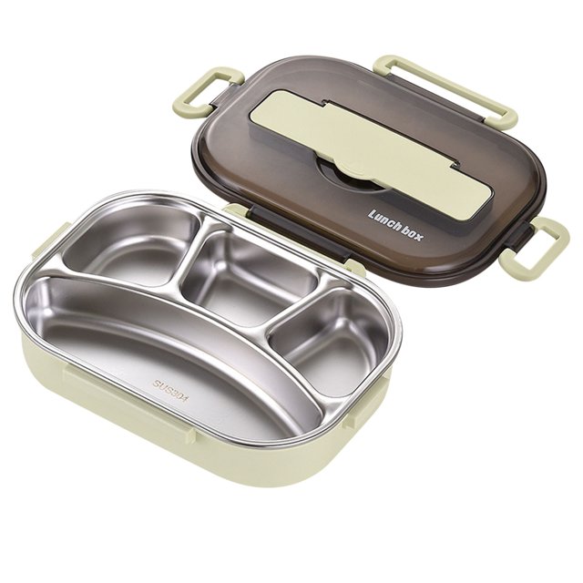 Stainless Steel Bento Lunch Box Thermal Insulation Bento 4 Cells Lunch Box Tableware Set Portable Lunch Box Student Lunch Box Bento Lunch Box Stainless Steel Bento Stainless Steel Lunch Box