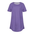 thumbnail image 3 of asjyhkr Womens Summer T-Shirts Crew Neck Loose Fitting Solid Color Stretch Basic Tees Going out Tops, 3 of 3