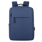 RXIRUCGD Travel Laptop Backpack Water Resistant Anti-Theft Bag with USB Charging Port and Lock 15.6 Inch Computer Business Backpacks for Women Men Work College Gift,Casual Daypack Blue