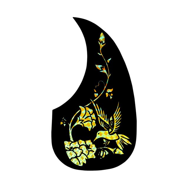 10 Pcs Sticker Protective Paster Exquisite Instrument Accessories Anti-scratch Cover Dust-proof Wear-resistance Guitar Supplies Black/Gold Hummer