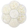 thumbnail image 3 of pitrice 2800Pcs/Set Demi Perle Flatback Dos Perles de Satin Lustre Plastique pour Bracelets Bijoux Décorations Robe de Mariée Blanc Laiteux, 3 of 9