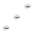 thumbnail image 3 of Decodeary Western Outback Cowboy Hat Channel Inner Cowboy Classic Hat Large Brim Provides white 3Set, 3 of 6