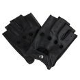 thumbnail image 1 of maskred Fashionable Retro PU Leather Men s Fingerless Driving Cycling Gloves Black Button L 5Set, 1 of 6