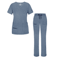 thumbnail image 1 of Adar Pro Heather Breakthrough Plus Ensemble de Sarrau pour Femmes - Haut à Col en V Amélioré et Pantalon à Multiples Poches, 1 of 7