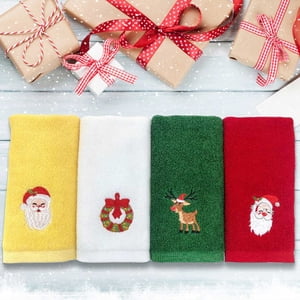 Home Textile Boutique Clearance Blowout Sale! JFZMDY Merry Christmas Towel Embroidered Hand Towels Hand Towels Bathroom Set Comfortable Christmas Bathroom Towels Christmas Ornaments Gifts
