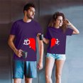 thumbnail image 4 of T-shirts Assortis pour Couples de la Saint-Valentin, Imprimé Cœur, Mode, Manches Courtes, Décontracté, Col Rond, T-Shirt Ample, Confortable, Doux, Respirant, Mari Femme, Blouse, Tee, Violet, TG, 4 of 6