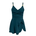 thumbnail image 5 of TIMIFIS Robe Maillot de Bain pour Femmes One Piece Robe de Bain Été Bain de Soleil Maillot de Bain Couleur Unie Mode Planche Volleyball Activité Maillot de Bain, 5 of 5