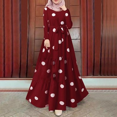 TopLLC Longues Robe à Manches à Col Rond la Mode Robe d'Hiver pour Femme Grande Taille Décontractée Col Rond Ample Aguichant Robe Imprimée à Manches Longues Robe pour Femme