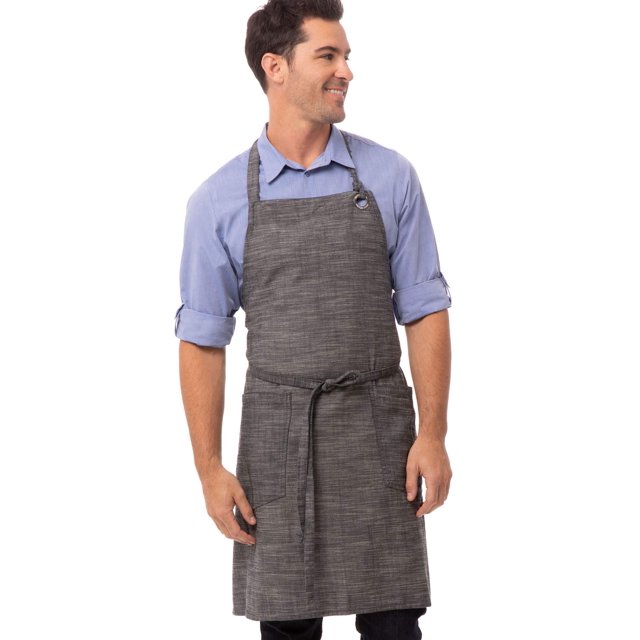 Chef Works Tablier Unisexe Corvallis, Noir/gris Acier, Taille Unique