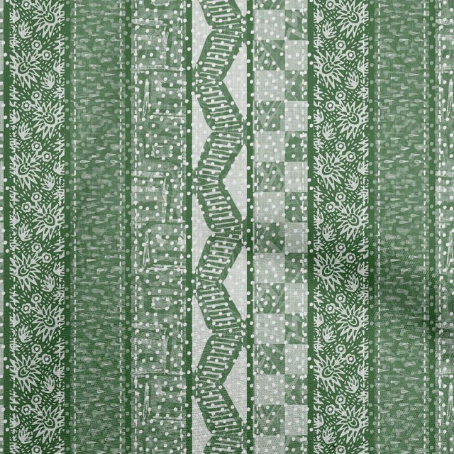 oneOone Silk Tabby Green Fabric Mix Block Pattern Fabric For Sewing Printed Craft Fabric By The Yard 42 Inch Wide