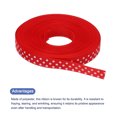 thumbnail image 3 of Uxcell Grosgrain Ribbons with White Dots Ribbon Bow Decoration Crafts Gift Wrapping Wedding Red 25 Yards 3/8 Inch, 3 of 7