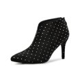 thumbnail image 1 of Unique Bargains Bottines à Talon Aiguille pour Femme à Bout Pointu avec Découpe en V, 1 of 8