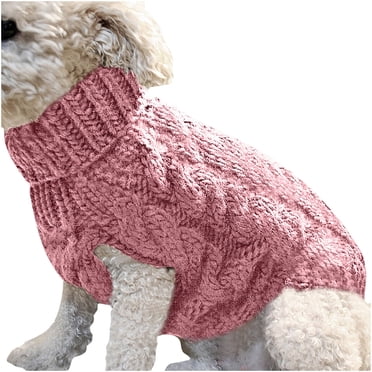 Fashiom Pets Chandail d'Hiver Uni pour Chien Tricoté Chaud Sans Manches Vêtements pour Animal