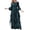 Dark Blue, variant on Pisexur Womens Renaissance Dress Ruffle Pleated Medieval Dress Solid Color Long Sleeve Dress Tiered Tunic Cocktail Dress Flowy Vintage Costume Halter Maxi Dress