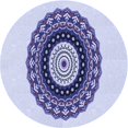 thumbnail image 1 of Ahgly Tapis Rond Lavable en Machine Intérieur Transitionnel Bleu Lavande, 3 Pieds Rond, 1 of 7