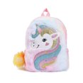thumbnail image 1 of Xingqing Toddler Girls Plush Backpack Cute Unicorn Cartoon Animal Pattern School Bag, 1 of 7