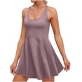 thumbnail image 3 of cfhntfmh Robes de Tennis pour Femmes Robe de Golf d'Entraînement avec Shorts Intégrés Mode à Bretelles Spaghetti Sans Manches Robe Athlétique, 3 of 5
