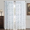 thumbnail image 4 of Ohufall Large Size Translucent Leaf Embroidered Decorative Curtains For Double Bedroom Living Room Home Window Treatments, 4 of 6