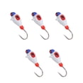 thumbnail image 1 of Ice Fishing Jigs, 5 Pcs Ice Fishing Hooks Durable Strong Penetration  For Saltwater, 1 of 8