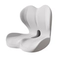 thumbnail image 3 of Esquirla Car Non Slip Pad Back Rest Breathable Butt Support Sitting Ergonomic Cushion Light Gray, 3 of 7
