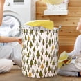 thumbnail image 5 of Patterned Linen Laundry Hamper for Bedroom or Bathroom Large Open Top Durable Breathable Fabric Storage Solution for Clothes no Lid, 5 of 5