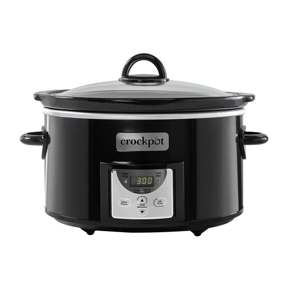 Mijoteuse à minuterie numérique Crock-Pot, 3,8 L, noire
