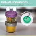 thumbnail image 2 of Melii Glass Baby Food Freezer Jars, Snack Container with Lids, BPA Free, Microwave & Dishwasher safe (4oz, set of 6) for Babies, Toddlers and Adults, 2 of 7