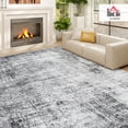 thumbnail image 2 of HOMCOM Tapis 6x9, Tapis Lavable Moderne Abstrait pour Salon, Gris, 2 of 10