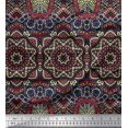 thumbnail image 1 of Soimoi Polyester Crepe Fabric Mandala Kaleidoscope Print Sewing Fabric Yard 52 Inch Wide, 1 of 3
