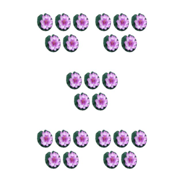 Wweixi 5pcs/set Artificial Lotus Realistic Appearance Easy To Clean Long-lasting light purple 5Set