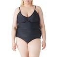 thumbnail image 3 of RELLECIGA Haut de Tankini Froncé à Encolure en V pour Femme Maillots de Bain Contrôle du Ventre, 3 of 11