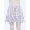 thumbnail image 2 of Lejafay Girls Flared Pleated A-Line Skirts Shiny Metallic Dance Performance Costume Cheerleading Uniform White S, 2 of 7