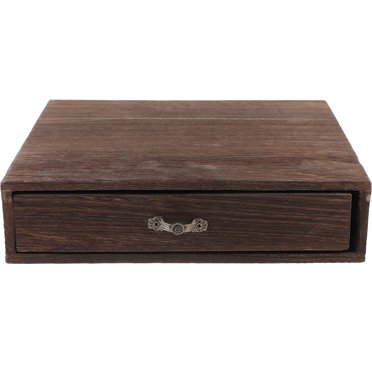 Tiroir de Rangement de Bureau Tiroir de Bureau Tiroir en Bois Vintage Boîte de Rangement en Bois