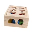 thumbnail image 4 of Siruishop Wooden Shape Sorting Box Classic Blocks Threading Toy for Children Kids Baby 16 Holes, 4 of 8
