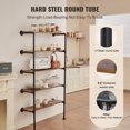 thumbnail image 3 of VEVOR Industrial Pipe Shelf 5 Tier 2PCS 9.84in W Wall-Mount Planks NOT Included, 3 of 9