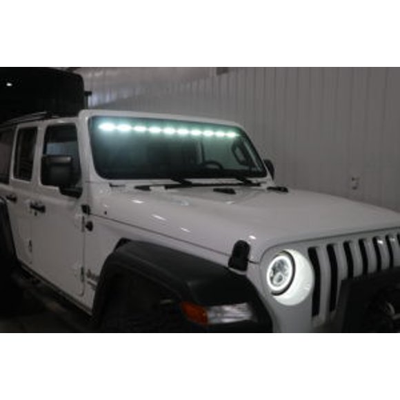 Convient 2007-2018 Jeep Wrangler JK mPower Lumière Intérieure - LED RTL-ENFWB00003 ORG; 10 Barres Lumineuses; Chaque Module Contient 12 LED; Ajustement Direct; Ambre/blanc; 150 Watts; 10200 Lumens Bruts; 1 Pce