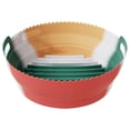 thumbnail image 2 of Air Fryer Silicone Liners Pot TASTAN Reusable Silicone Air Fryer Basket with Handle - Heat-Resistant Round Baking Pan & Liner, Foldable Non-Stick Accessory for Air Fryer and Oven, Baking Tray Pots, 2 of 7