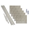 thumbnail image 1 of Fasade Traditional Style 10 Decorative Vinyl Backsplash Kit 15 sq ft Vintage Metal, 1 of 6