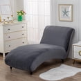 thumbnail image 2 of simhoa Machine Washable Chaise Lounge Cove Easy Care Polyester Decorative Non-Slip Cozy Dark Gray, 2 of 7