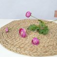 thumbnail image 1 of KUIZAP 60cm 5 Heads Artificial Ranunculus Flowers Floral Faux Peony Bouquet Wedding Home Decoration Simulation Artificial Flowers(Purple), 1 of 7