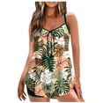 thumbnail image 1 of QIPOPIQ Tankini pour Femmes Maillots de Bain Conservateurs Imprimé à Bretelles Croisées dans le Dos Ensemble Deux Pièces Maillots de Bain Robe de Bain Maillot de Bain Deux Pièces Liquidation d'Été, 1 of 6