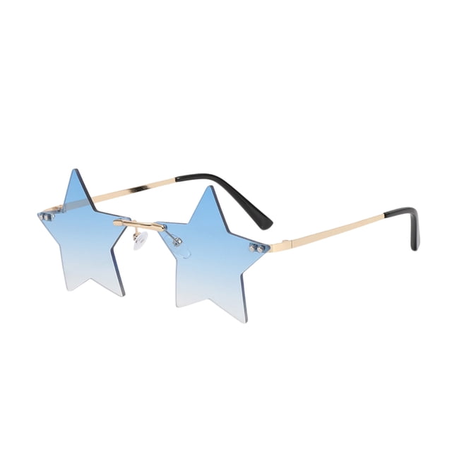 Stylish Rimless Star Sunglasses for Outdoor Activities and Fashionable Streetwear