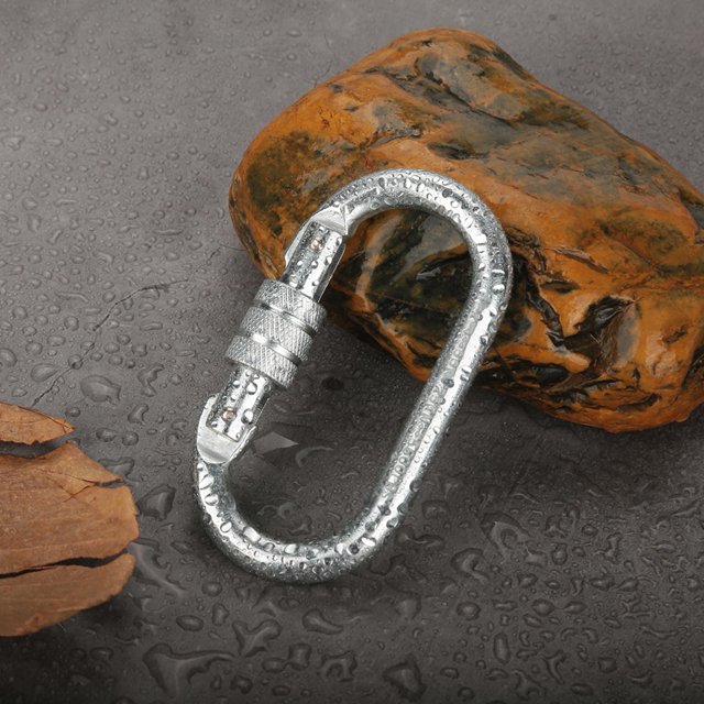 Locking Carabiner, Multipurpose Heavy Duty O-Shaped Climbing Carabiner For Outdoor Activities Protection Necessary