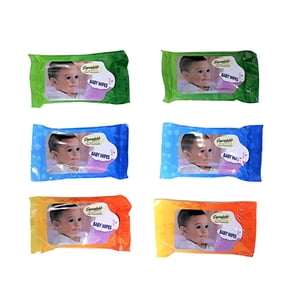 Dependable Industries 6 Piece Travel Size 10 Pack Baby Wipes Fits in Purse Diaper Bag & Glove Compartment Children's Hands and Face School Home