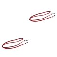 thumbnail image 4 of Transemion Eyeglass Strap Non- for Slip Stretchy Universal Rope Eyewear Sports Retainer Red 26.77 Inch 2Set, 4 of 6
