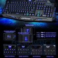 thumbnail image 3 of Ktaxon Cool Multimédia 3 Couleurs LED Rétroéclairage Lumineux USB Câblé Clavier de Jeu PC, 3 of 7