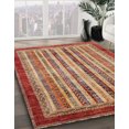 thumbnail image 2 of Ahgly Company Tapis d'Intérieur Rectangulaire Abstrait Rouge Tapis de Zone Abstrait, 3 Pieds x 5 Pieds, 2 of 6