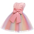 thumbnail image 2 of Robe de Princesse pour Filles Enfants Filles Florale Princesse Demoiselle d'Honneur Robe de Concours Anniversaire Fête Robe de Mariage, 2 of 8