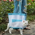 thumbnail image 1 of Tyidzon Transparent Nylon Mesh Cats Bag Portable Pet Bag Foldable Handheld Cats Bag, 1 of 6
