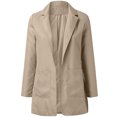 thumbnail image 4 of CEHVOM Femmes Automne Hiver Manteau de Bureau à Manches Longues Cardigans Ensemble Veste Longue, 4 of 6